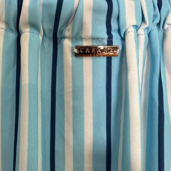 Cabana Life Nautical Tie Waist Maxi Dress Size Small Blue Stripe NWT Beach - Picture 10 of 11